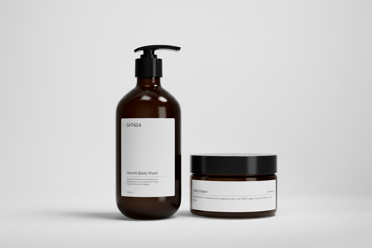 SKN24 Hand & Body Wash and Body Cream