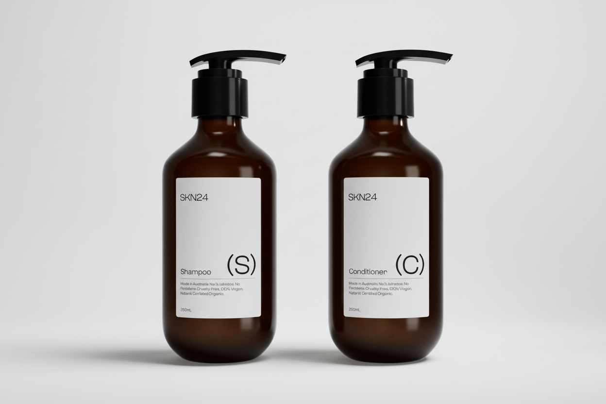 SKN24 Shampoo & Conditioner Spaced Apart